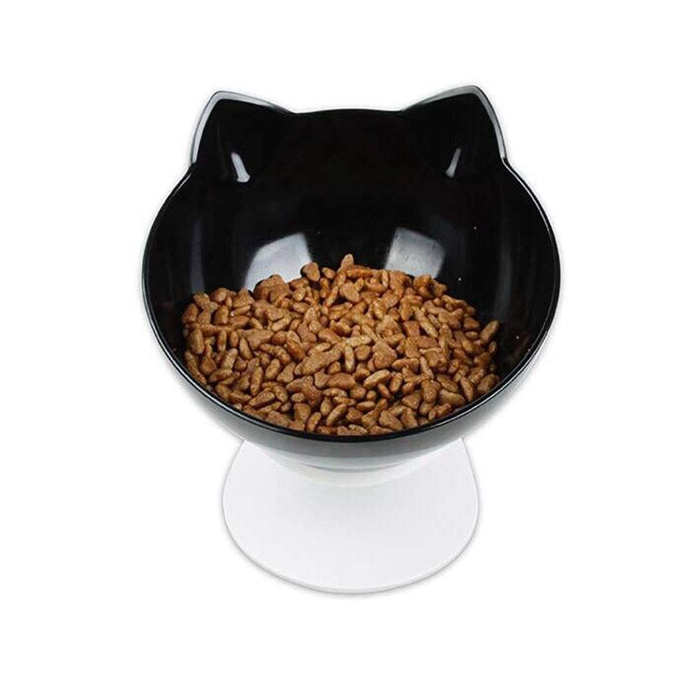 Cat Elevated Bowl with Raised Stand, Tilted Design Neck Guard Stand Raised Pet Food Water Feeder Bowl for Cats or Small Dogs