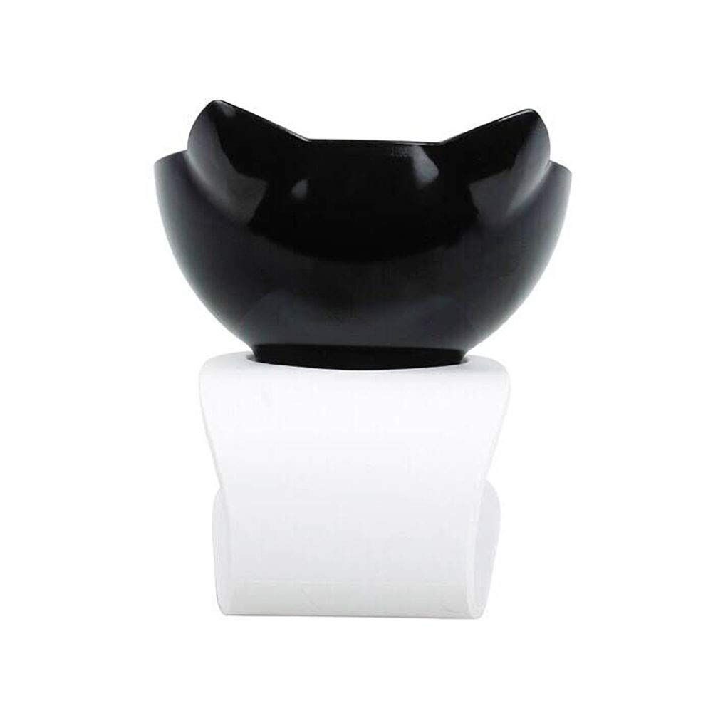 Cat Elevated Bowl with Raised Stand, Tilted Design Neck Guard Stand Raised Pet Food Water Feeder Bowl for Cats or Small Dogs