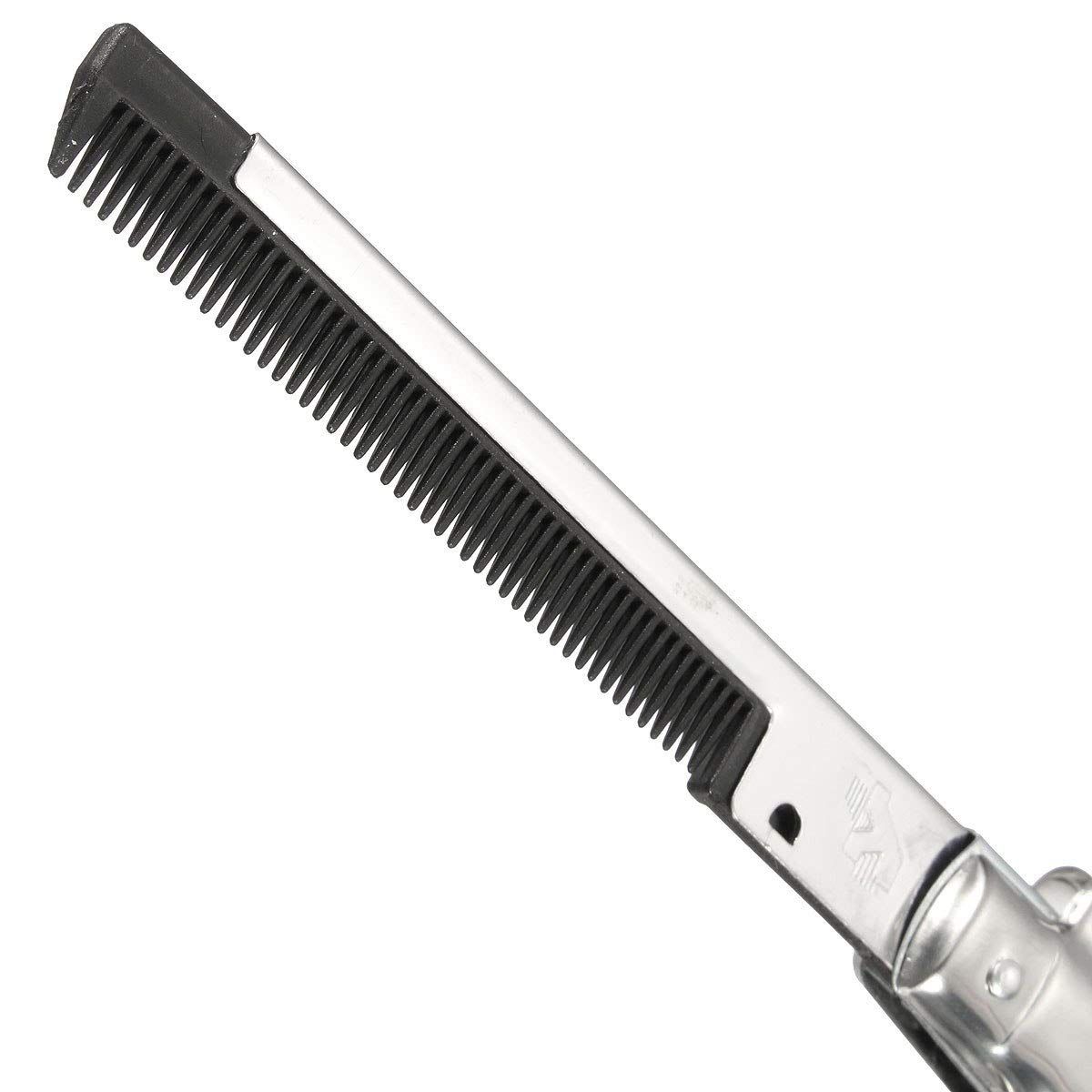 9" Stainless Steel Switch-Blade Folding Pocket Comb A switchblade comb makes a unique and entertaining gift (1-Unit)
