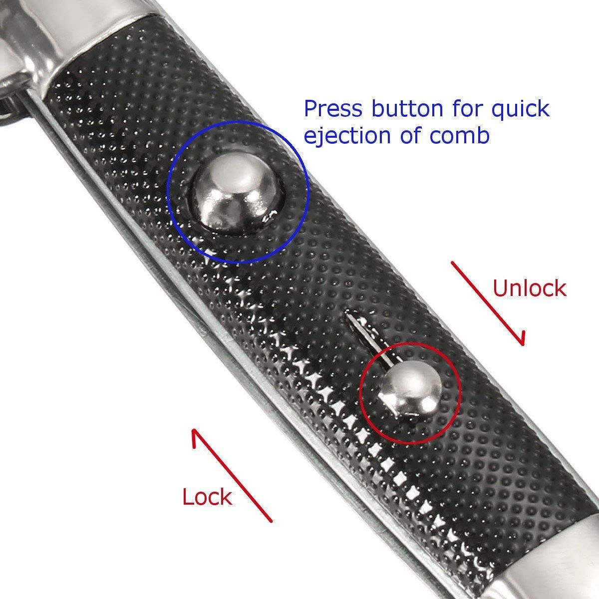 9" Stainless Steel Switch-Blade Folding Pocket Comb A switchblade comb makes a unique and entertaining gift (1-Unit)