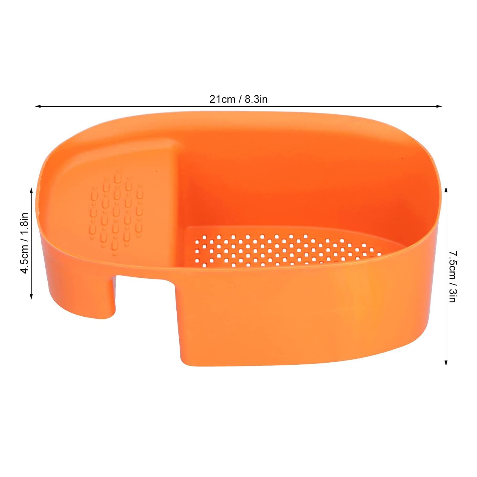 Vegetable Drainer Multifunctional Practical Sturdy Sink Drain Rack Space Saving Orange