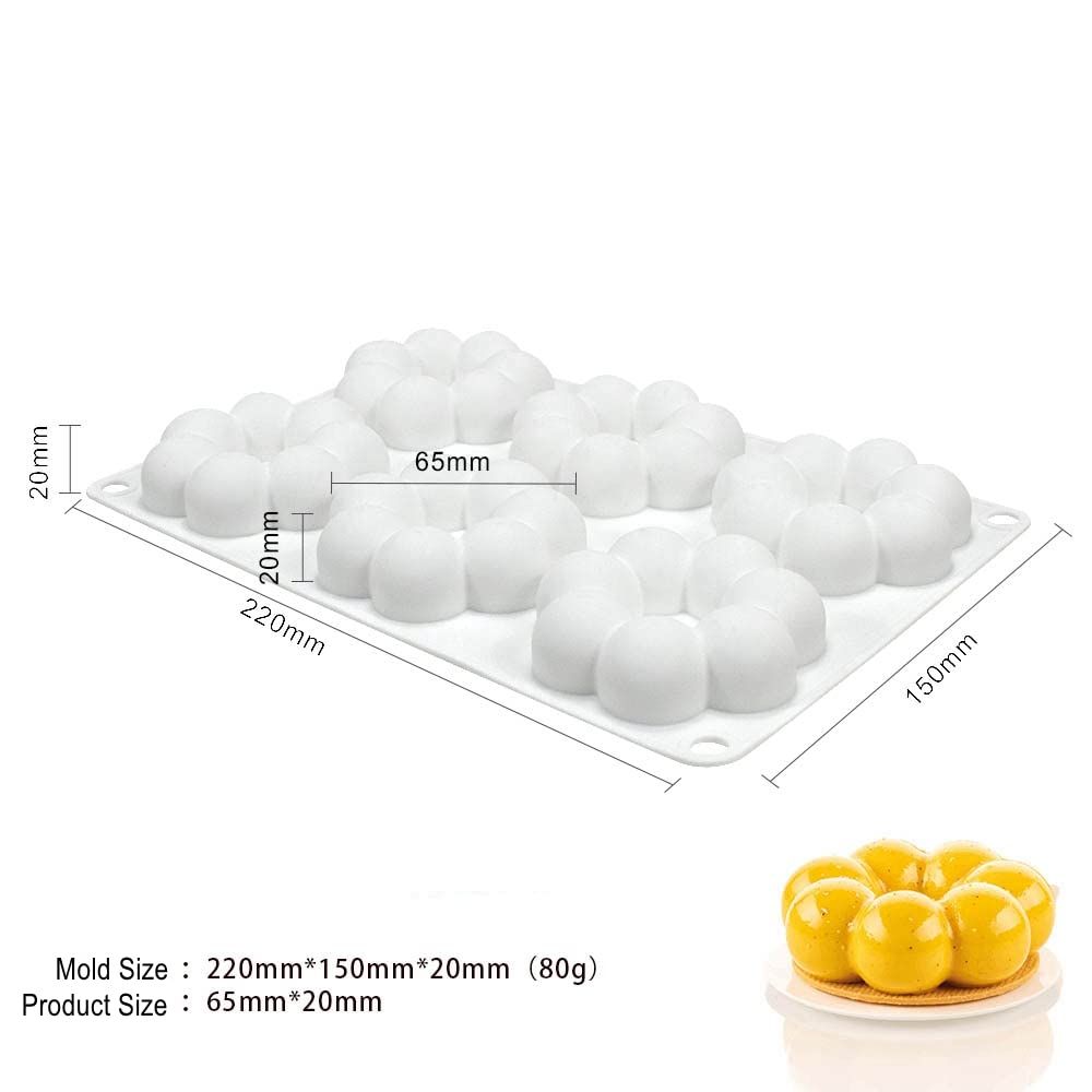 Silicone Mold Flower Shaped Silicone Donut Molds, Baking Pans, 6-Cavity Reusable Cake Maker Cookie Tray for Kitchen, Dishwasher