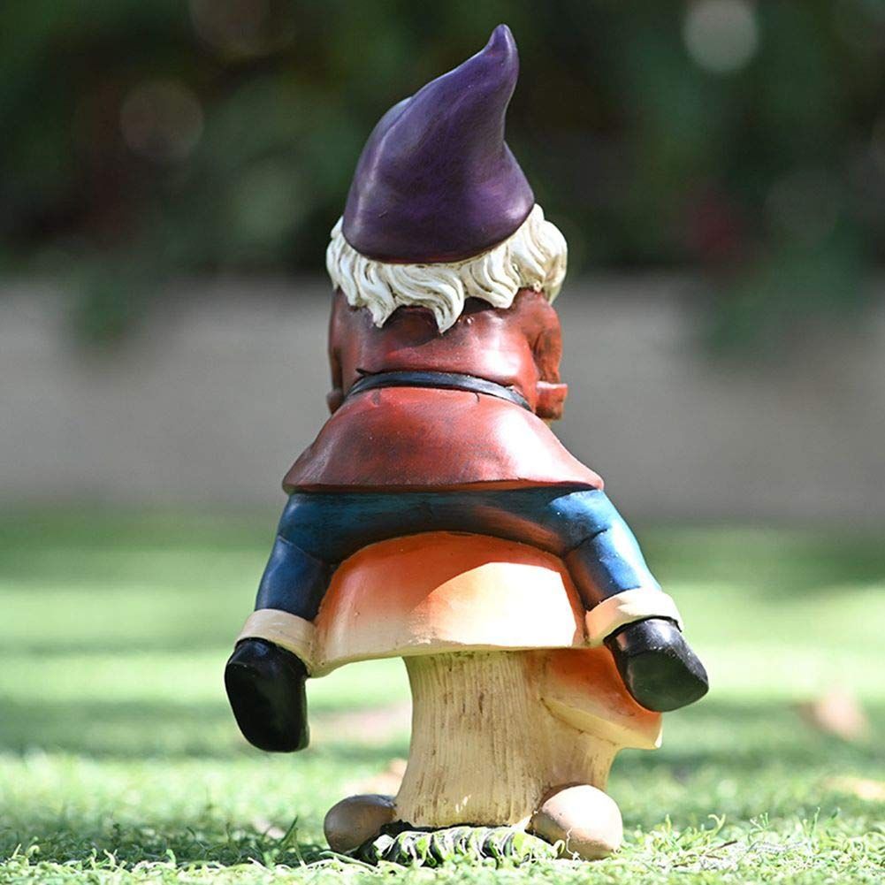 Outdoor Garden Floor Mushroom Dwarf Decoration Cartoon Gnomes Sculpture Decoration Resin Craft Creative Ornaments