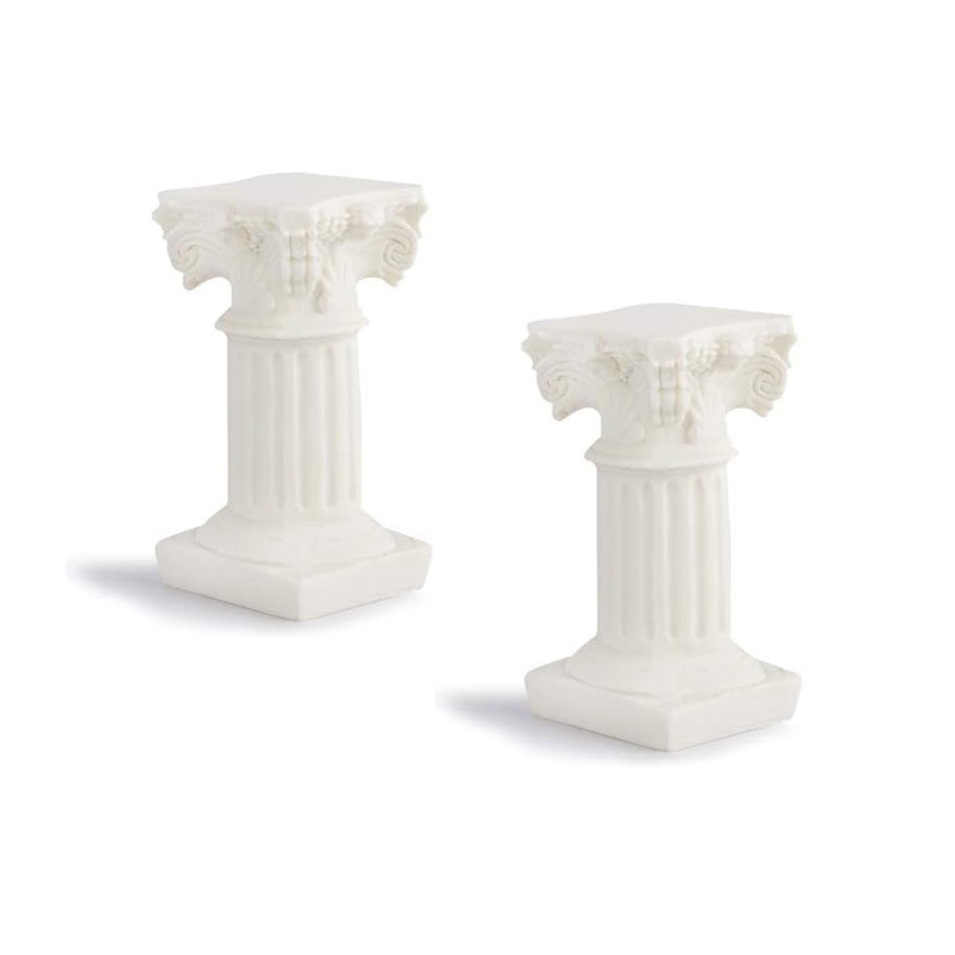 Roman Column Decoration, 2 Pieces Sculpture Decoration Greek Sand Table Game Decor Photo Prop Roman Column for Church (2 Pcs)