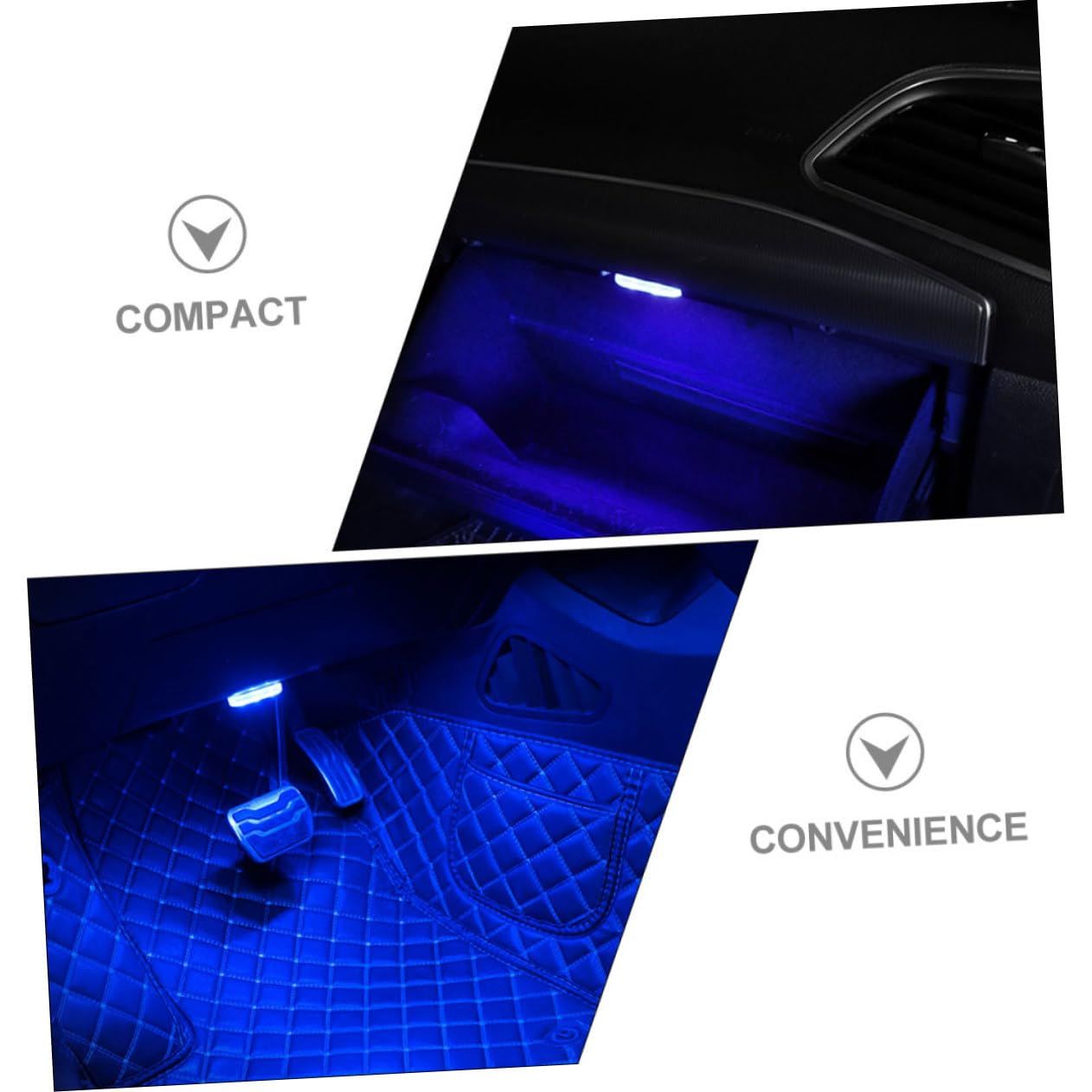 1 Pair Indoor Touch Light Trunk Chargeable Ambient Lighting car Interior Interior LED Lights for Cars Flashlight car Lights