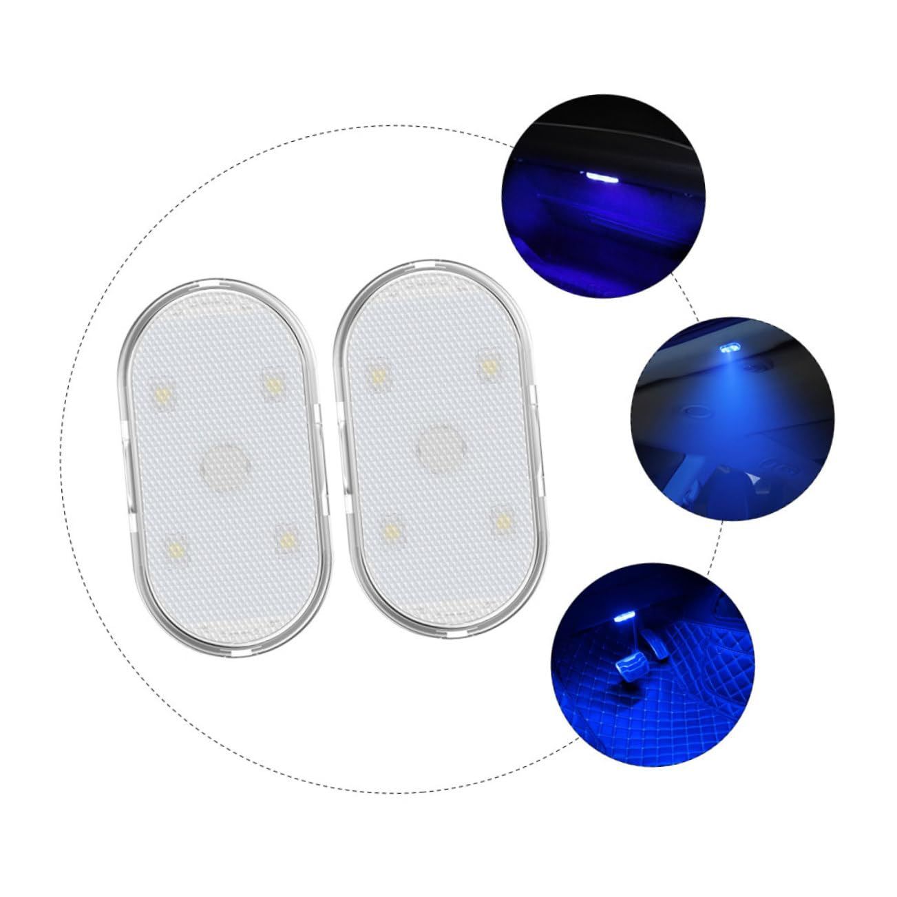 1 Pair Indoor Touch Light Trunk Chargeable Ambient Lighting car Interior Interior LED Lights for Cars Flashlight car Lights