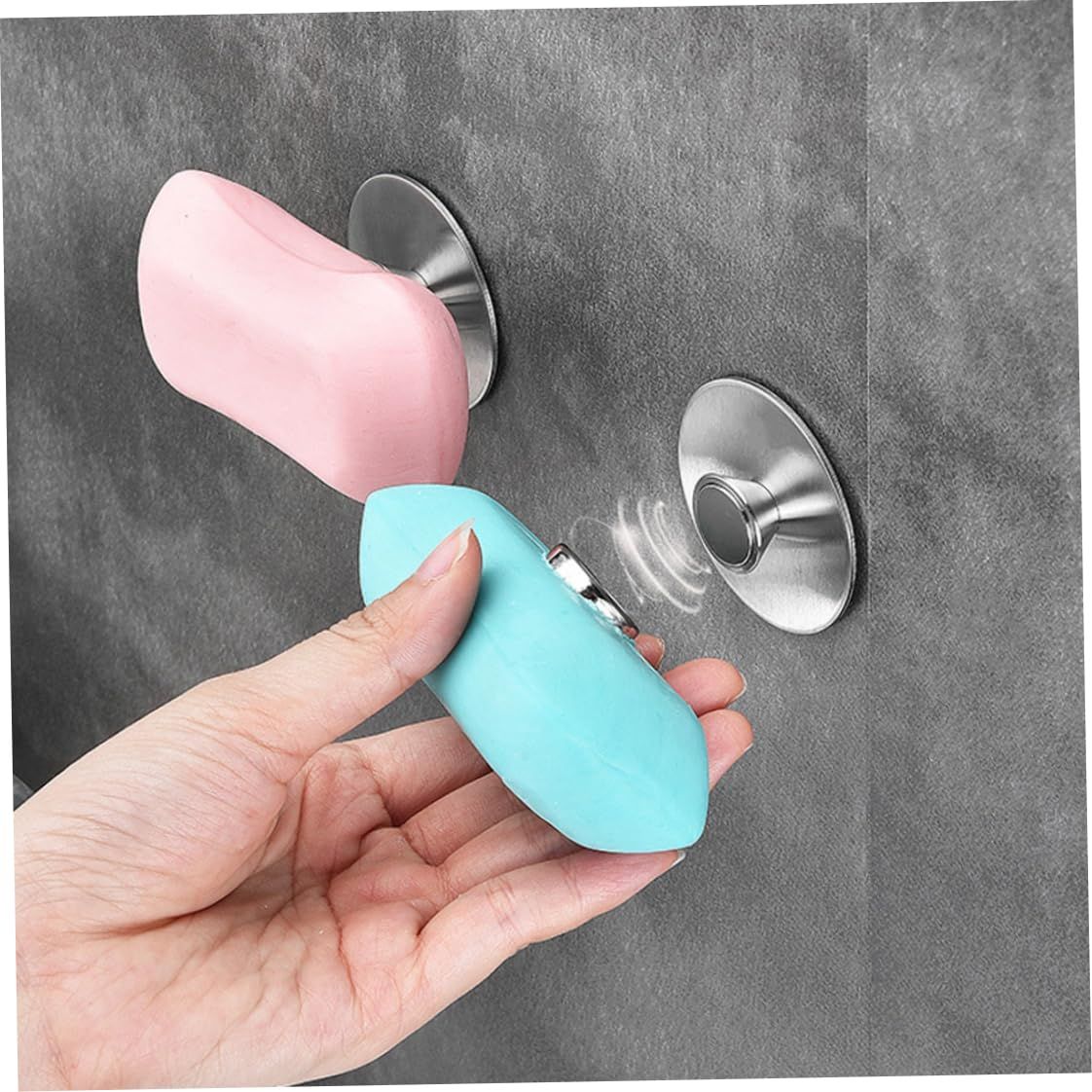 Magnetic Soap Holder Stainless Steel Wall Mounted Soap Suction Cup Rack Organizer is and long-lasting