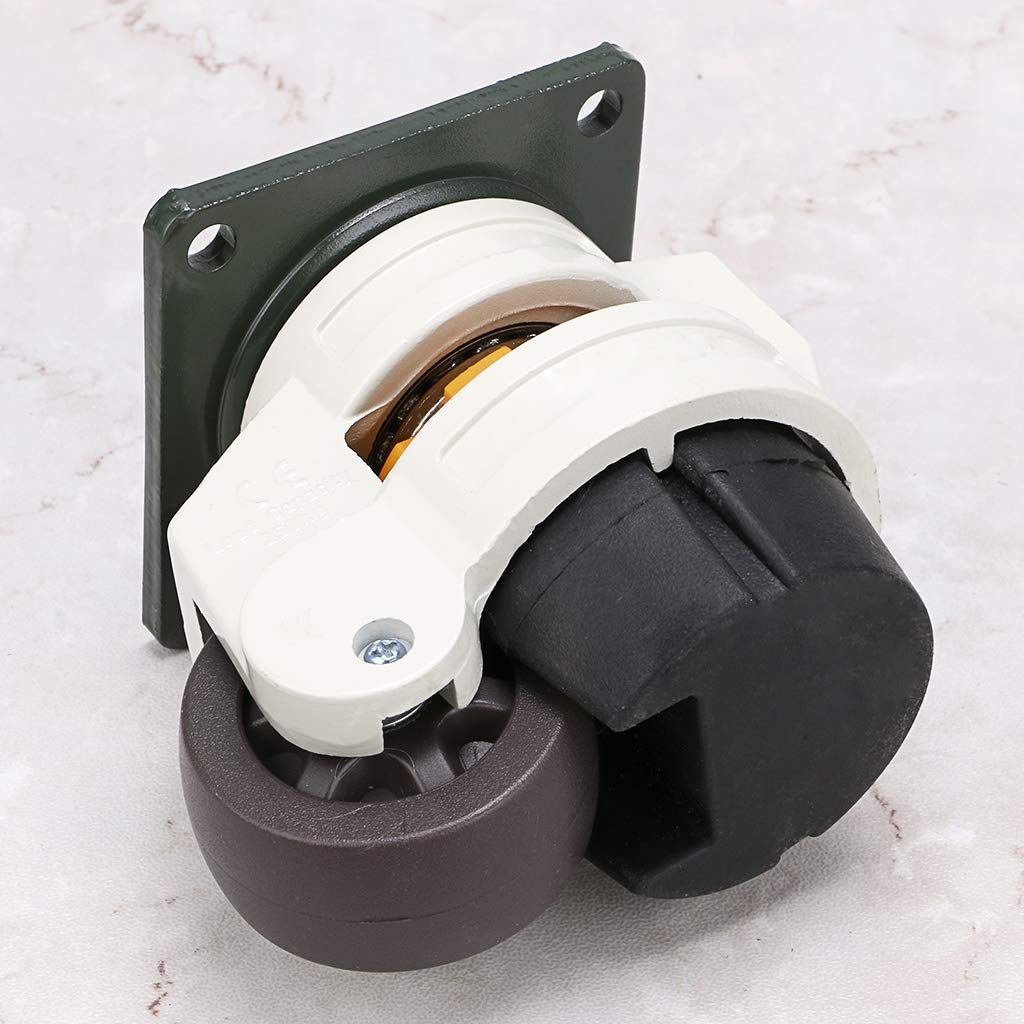 4 Pcs 40F Leveling Machine Caster, Top Plate Leveling Wheel with Retractable NBR Pad for Heavy Workbench Table