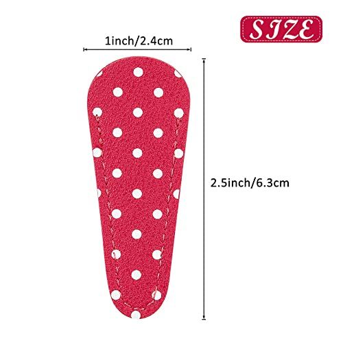 6 Pieces Embroidery Scissors Sheath Polka Dot Scissors Protective Cover Scissors Leather Sheath for Embroidery Sewing