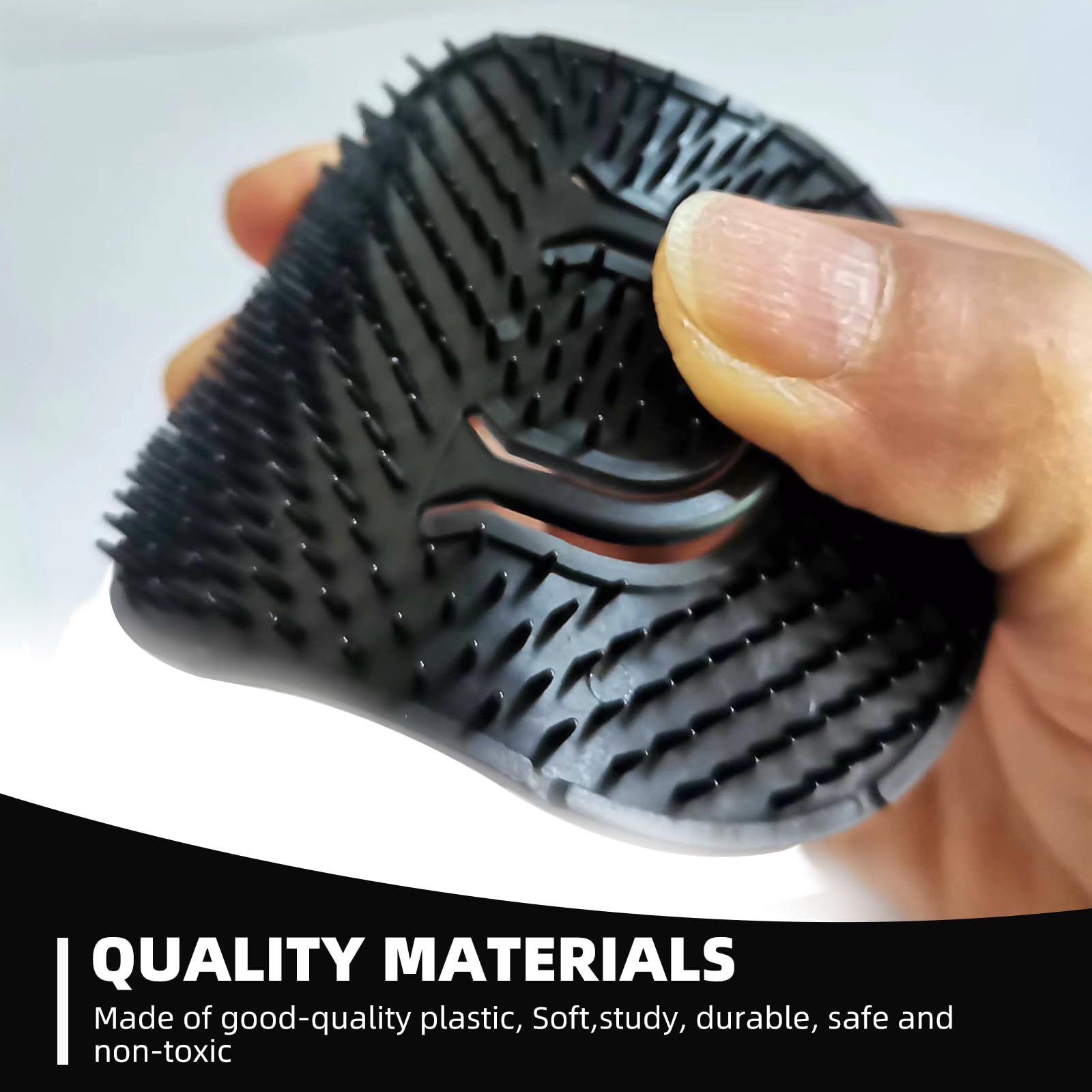 Pocket Palm Combs, Shampoo Comb, Massager Hair Brush Comb, Scalp Massager Brush Comb, Wave brush, Palm hair brush (Black)