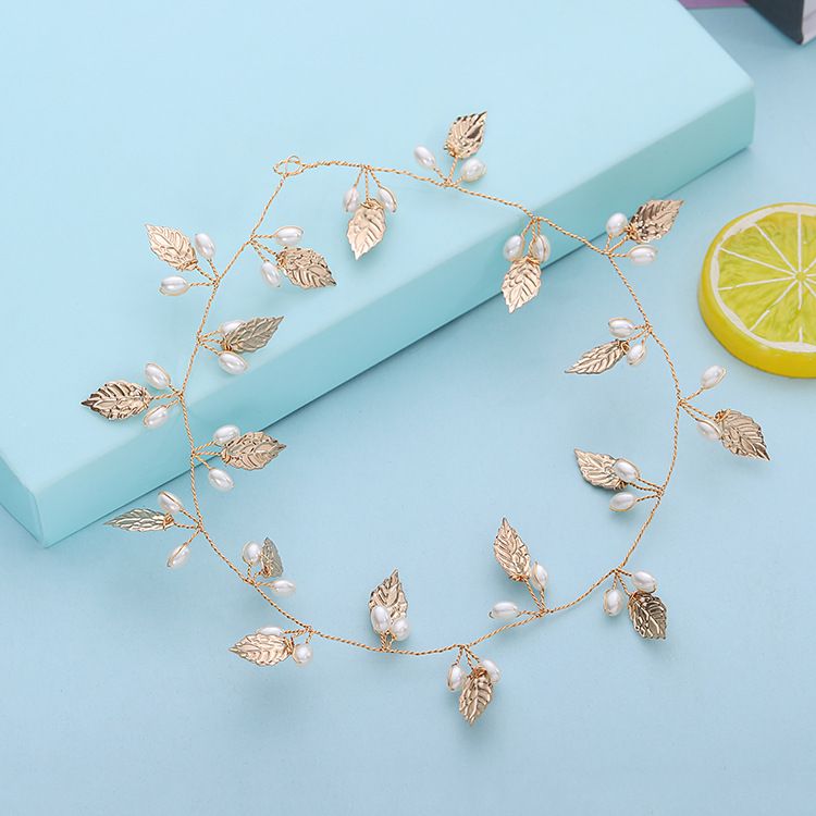 1pc Leaf Soft Chain Headband Hair Decorations Headwear Alloy Leaf Wedding Headwear Alloy Leaf Headwear Bride Headband