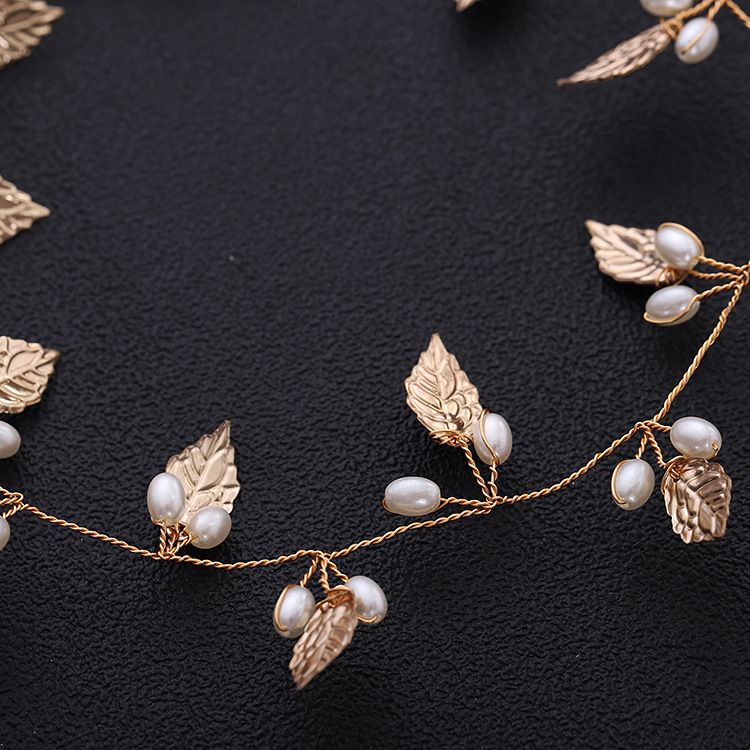 1pc Leaf Soft Chain Headband Hair Decorations Headwear Alloy Leaf Wedding Headwear Alloy Leaf Headwear Bride Headband
