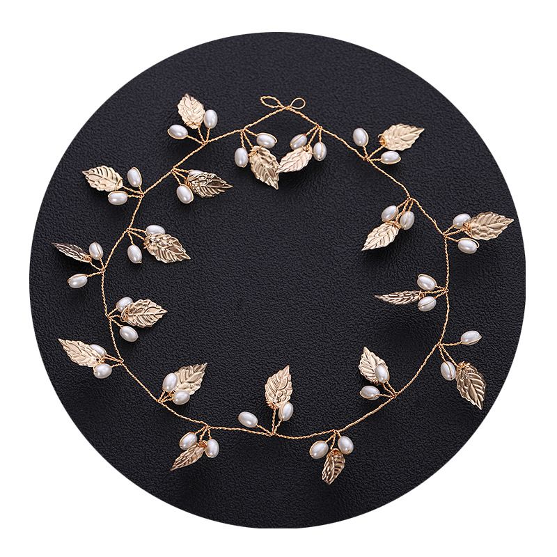 1pc Leaf Soft Chain Headband Hair Decorations Headwear Alloy Leaf Wedding Headwear Alloy Leaf Headwear Bride Headband