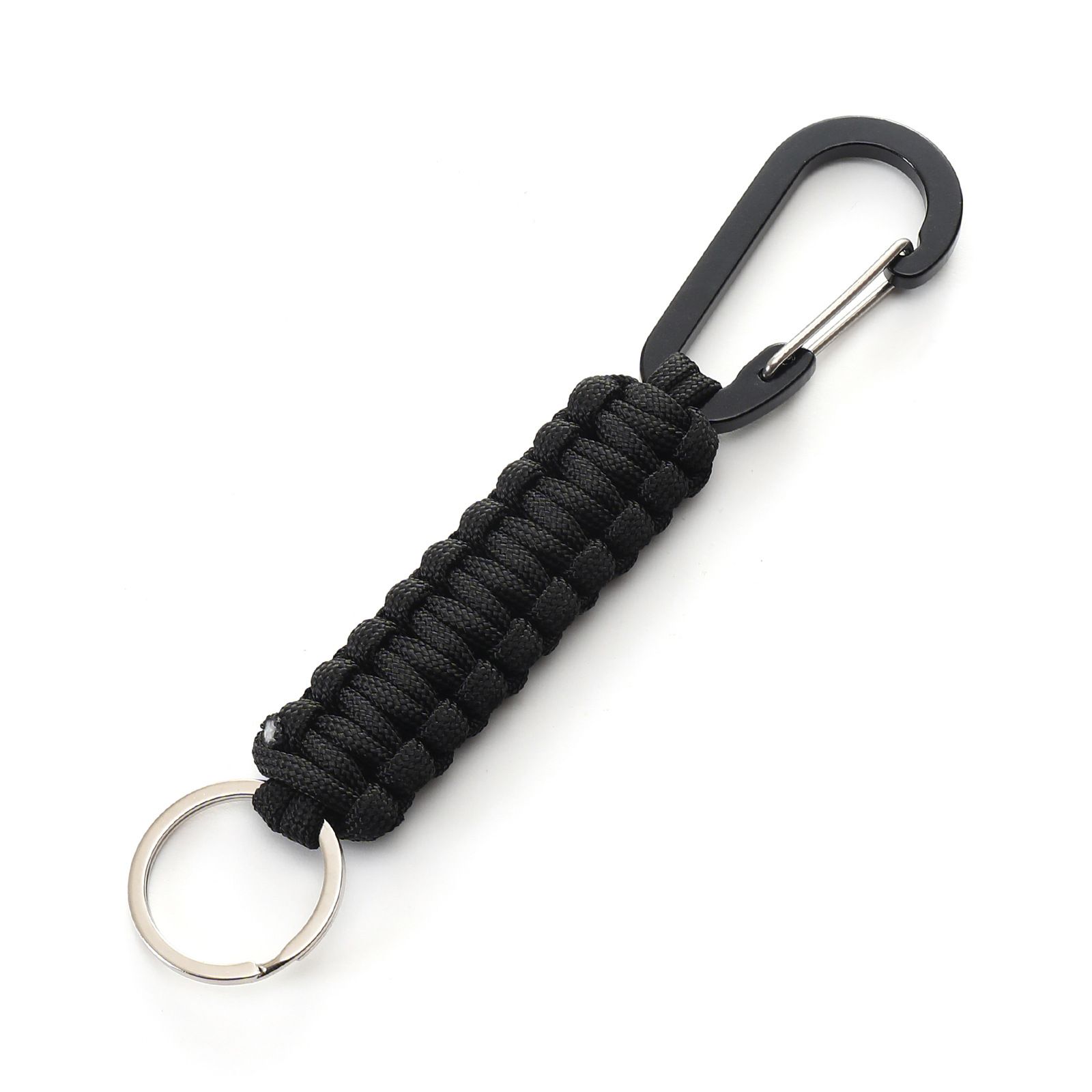 Paracord Keychain with Carabiner Clip Braided Lanyard Ring Hook Keychain for Keys Knife Flashlight Outdoor Camping