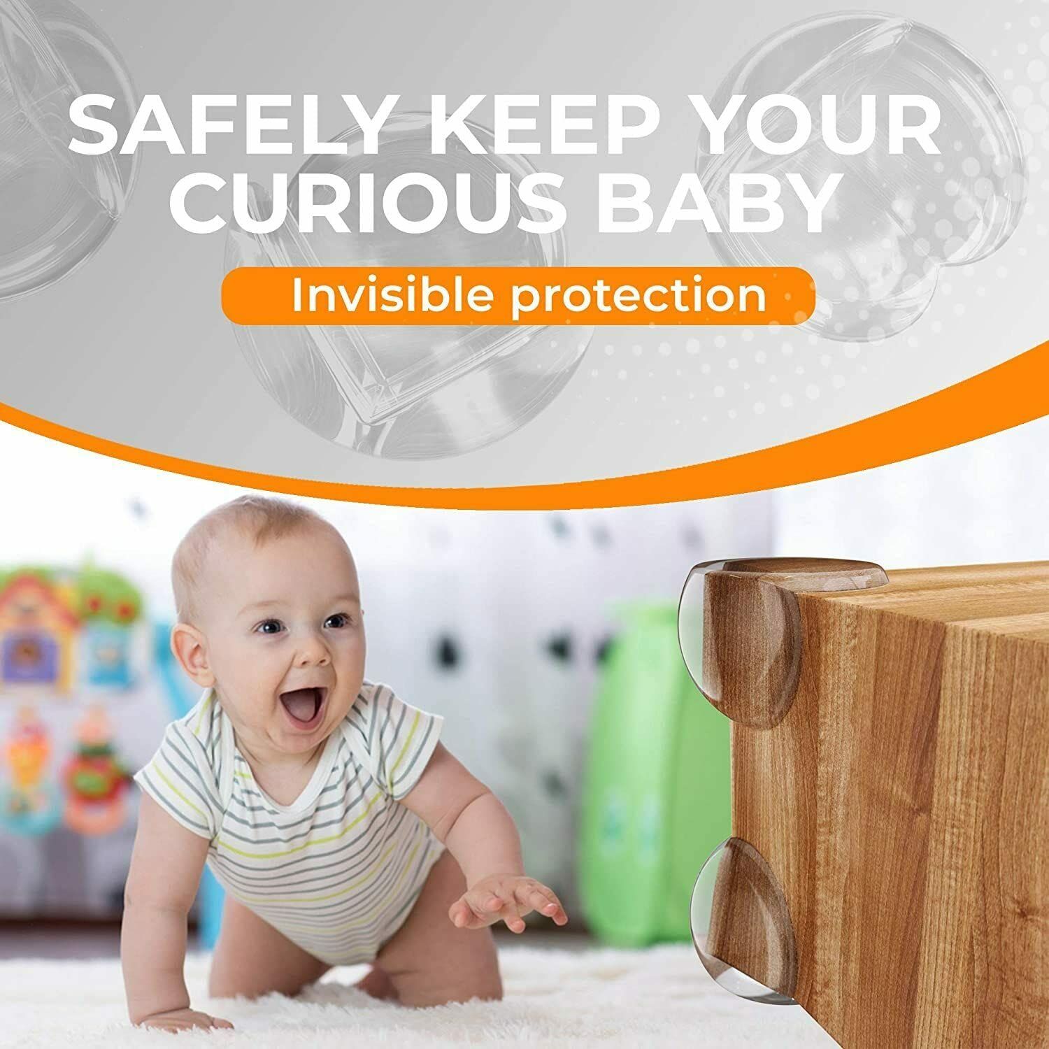 10 PCS Edge Corner Protector,Baby Proofing Guards,Clear Soft Silicone Bumper with Strong Adhesive Child Safety Edge