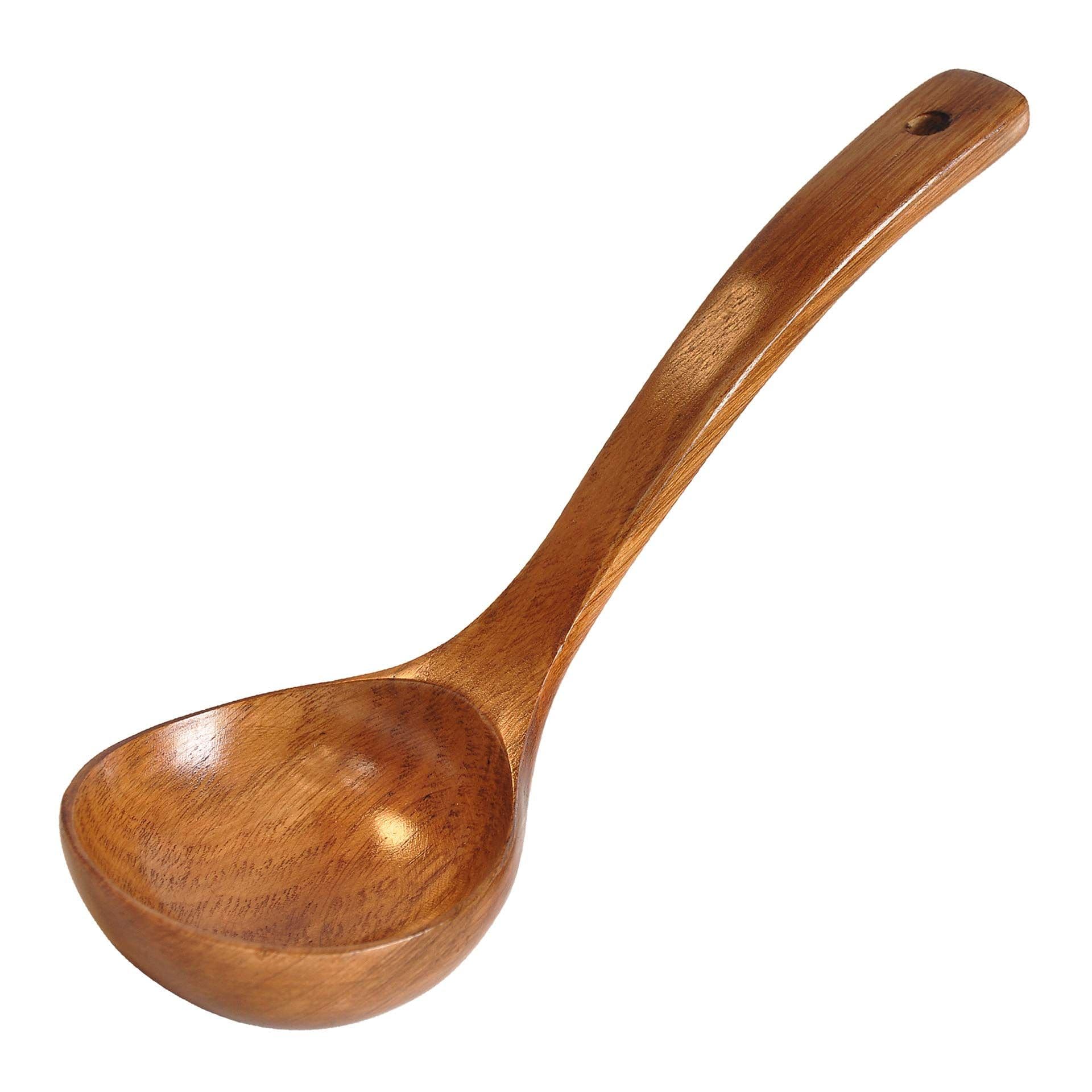 Long Handle Ladle Utensils for Soup.Handmade for Kitchen Cookware Wooden Soup Ladle, Long Handle Wood Porridge Spoon