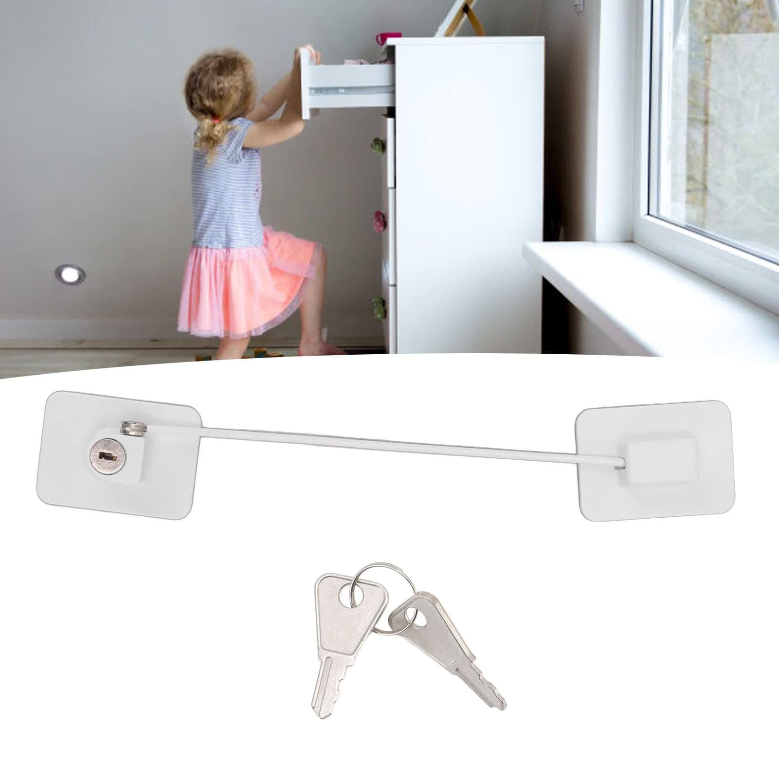 Child Safety Lock Window Door Locking Keyed Opening Restrictor for Baby Protection