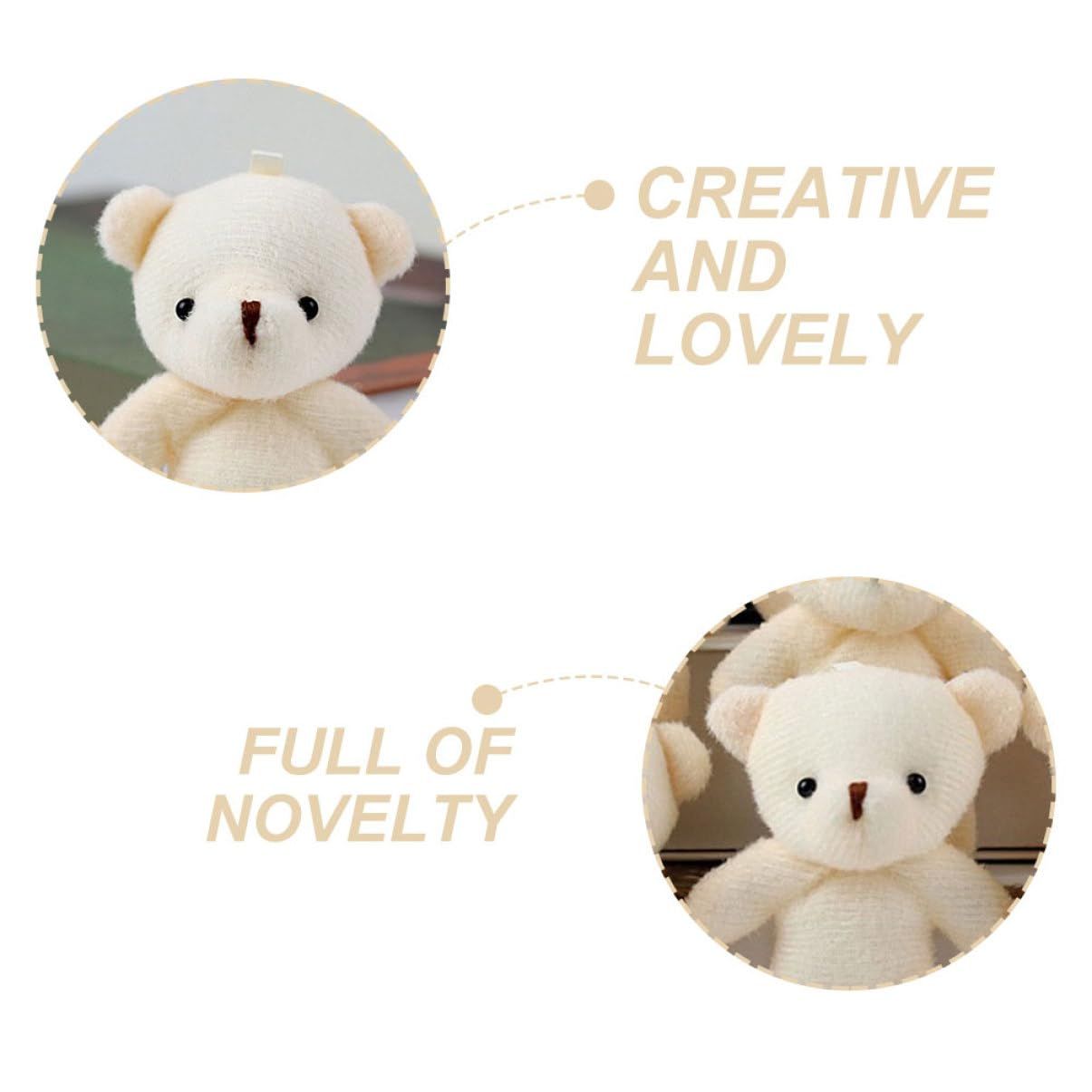 10pcs Mini Bear Doll Cartoon Bear Keychain Mini Bear Decor Tiny Bear Toy Hanging Tiny Bears Lovely Tiny Bears Bear Pendant Toy