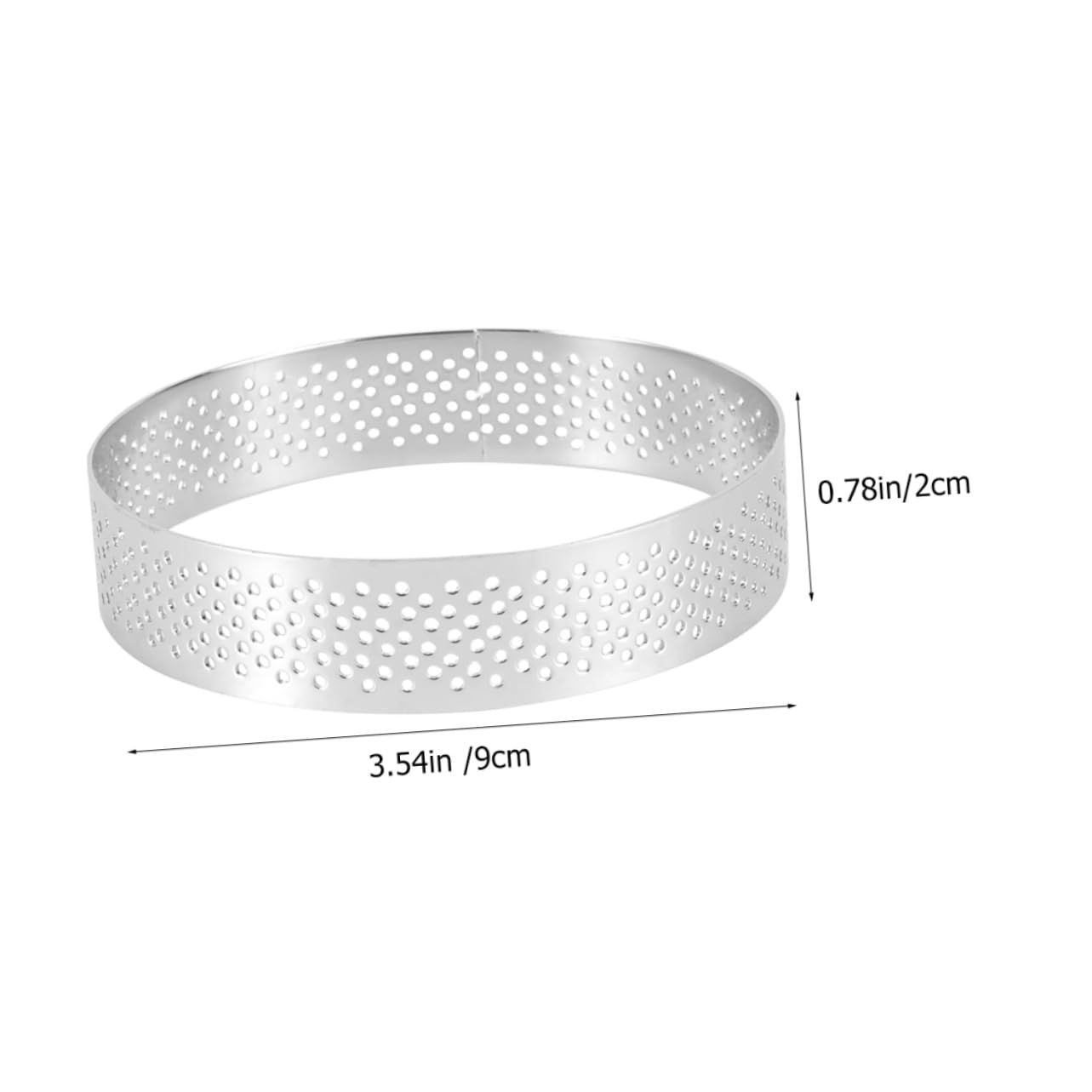 Circle Hole Style Tart Ring Stainless Steel Tart Rings Stainless Cake Ring Round Tarts Rings Baking Gadget Non-stick Baking Tool