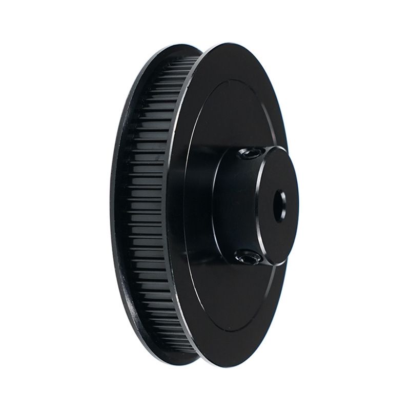2 pcs 80 Teeth Bore Timing Pulley, Aluminium Synchronous Wheel for 3D Printer Belt, CNC Machine Silver and black