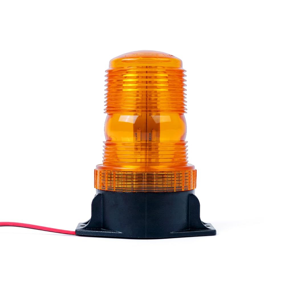 Amber Forklift Beacon Strobe Light Safety Warning Flashing Lights for 9-90V Mower, ATV, Trucks, Tractor, Golf Carts, Car
