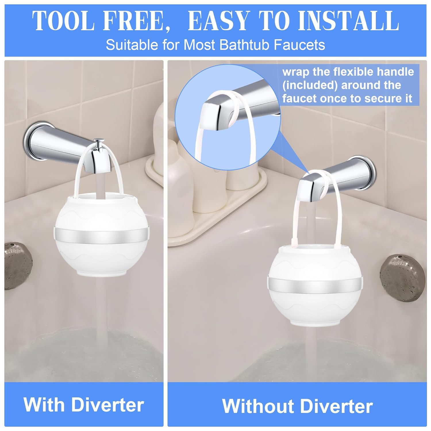 Bath Ball Filter - 8 Stages Bath Filter- Removes Hundreds of Contaminants, Purify Your Bathwater for Healthier Skin and Hair