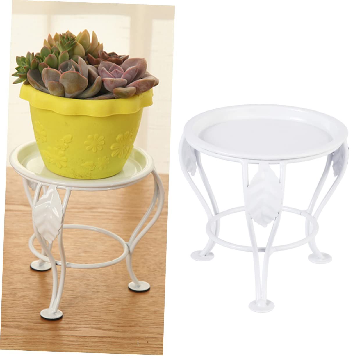 Iron Small Pot Stand Flower Stand Plants Stand Outdoor Indoor Succulent Pot Holder for Bedroom Garden