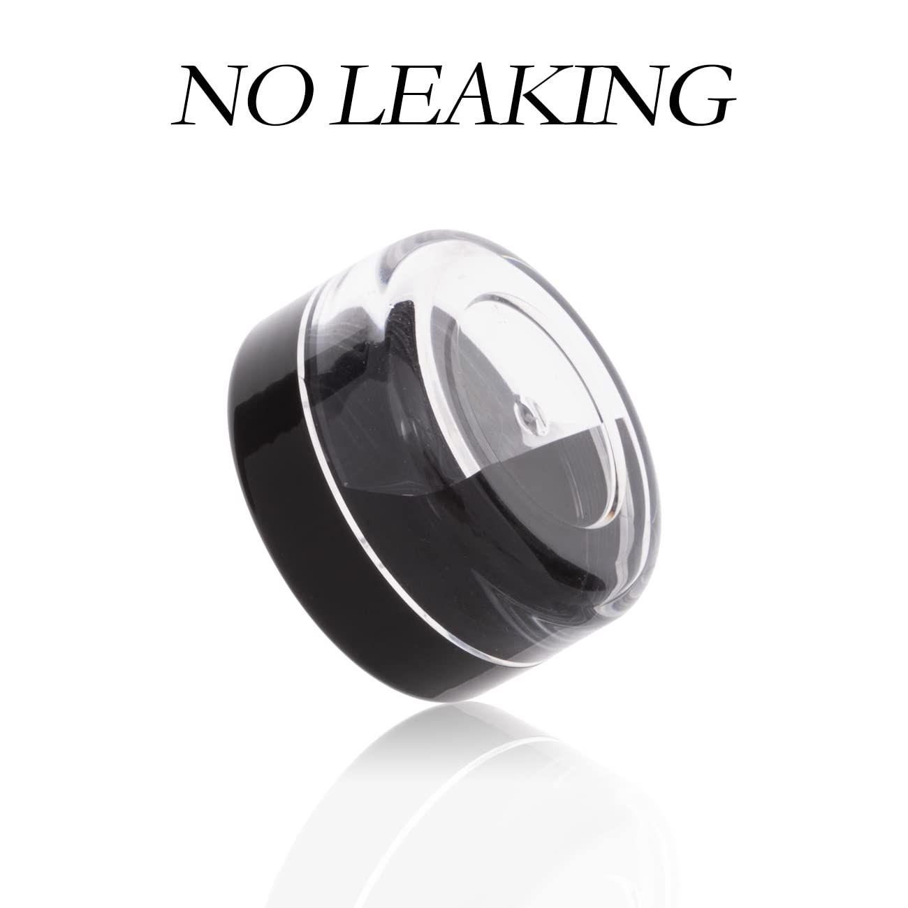 50 Count Tiny Sample Jars, 5ML Makeup Cosmetic Containers for Lip Balms, Lotion, Powder, Beauty Products(Black Lids)