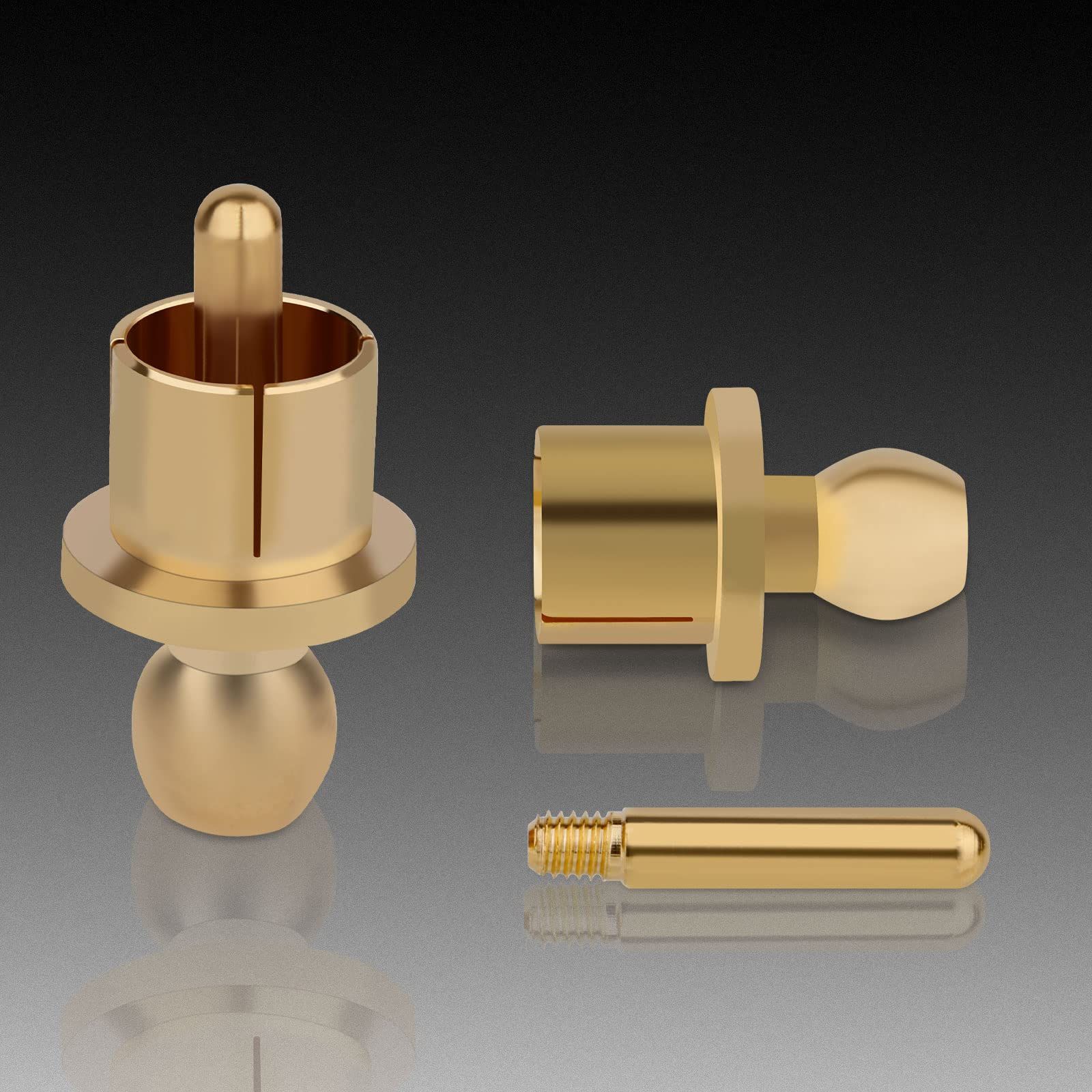 RCA Male Plugs RCA Dust Caps, 8Pcs , Detachable Center Pin Noise Stopper Dust Proof Protectors (Gold Plated)