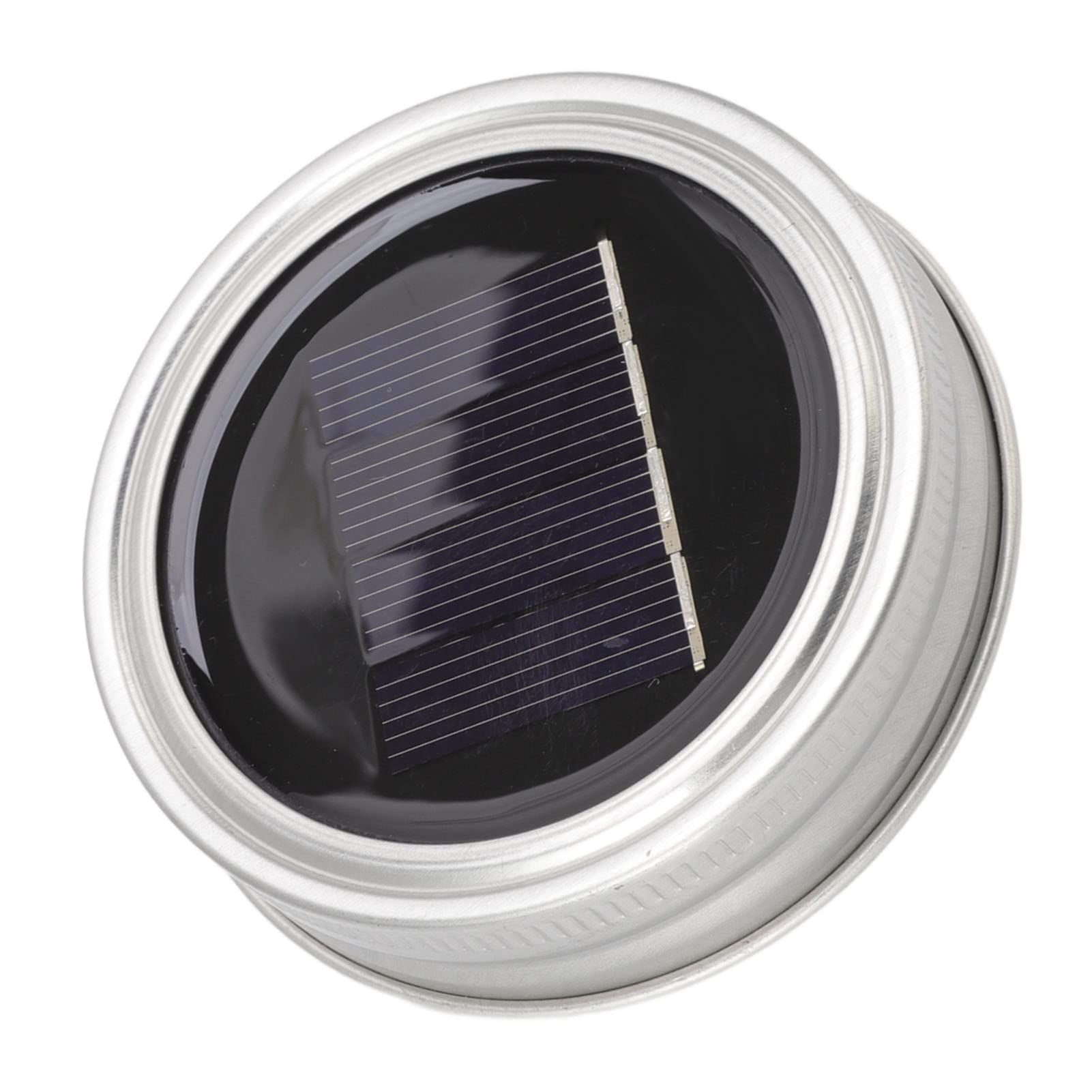 LED Outdoor Solar Mason Jar Light Lid Waterproof Flame Solar Fairy String Lids for Normal Jars 6.6 Feet