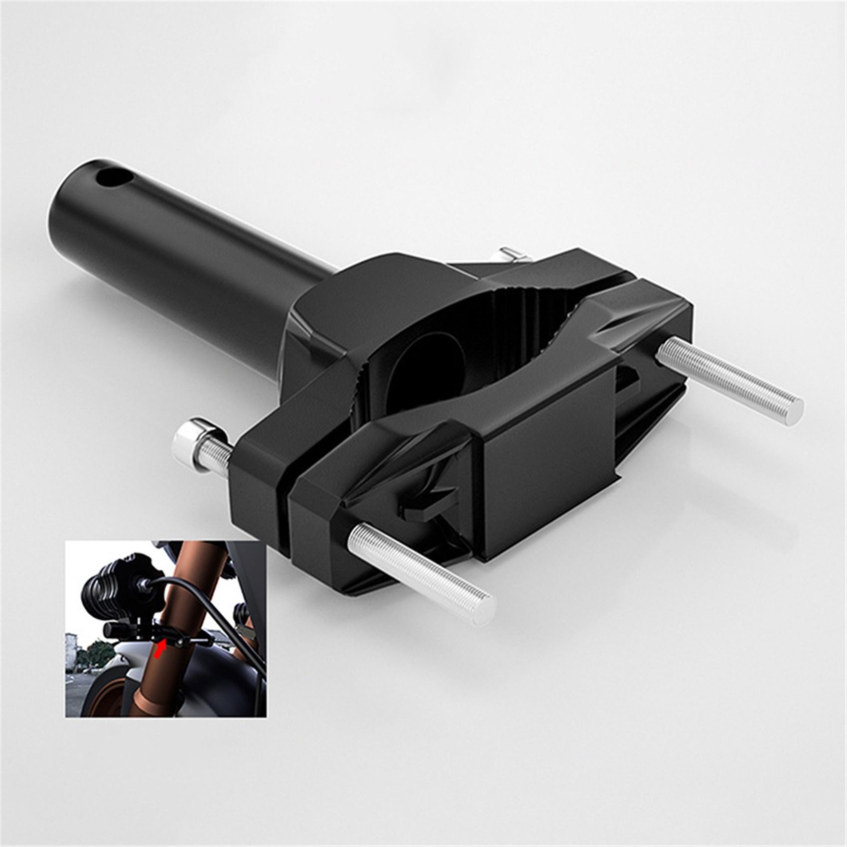 Motorcycle Spotlight Mount Brackets, Motorbike Tube Clamp Turn Signal Indicator Mounting Clamp Fog Light Holder Adjustable(2pcs)