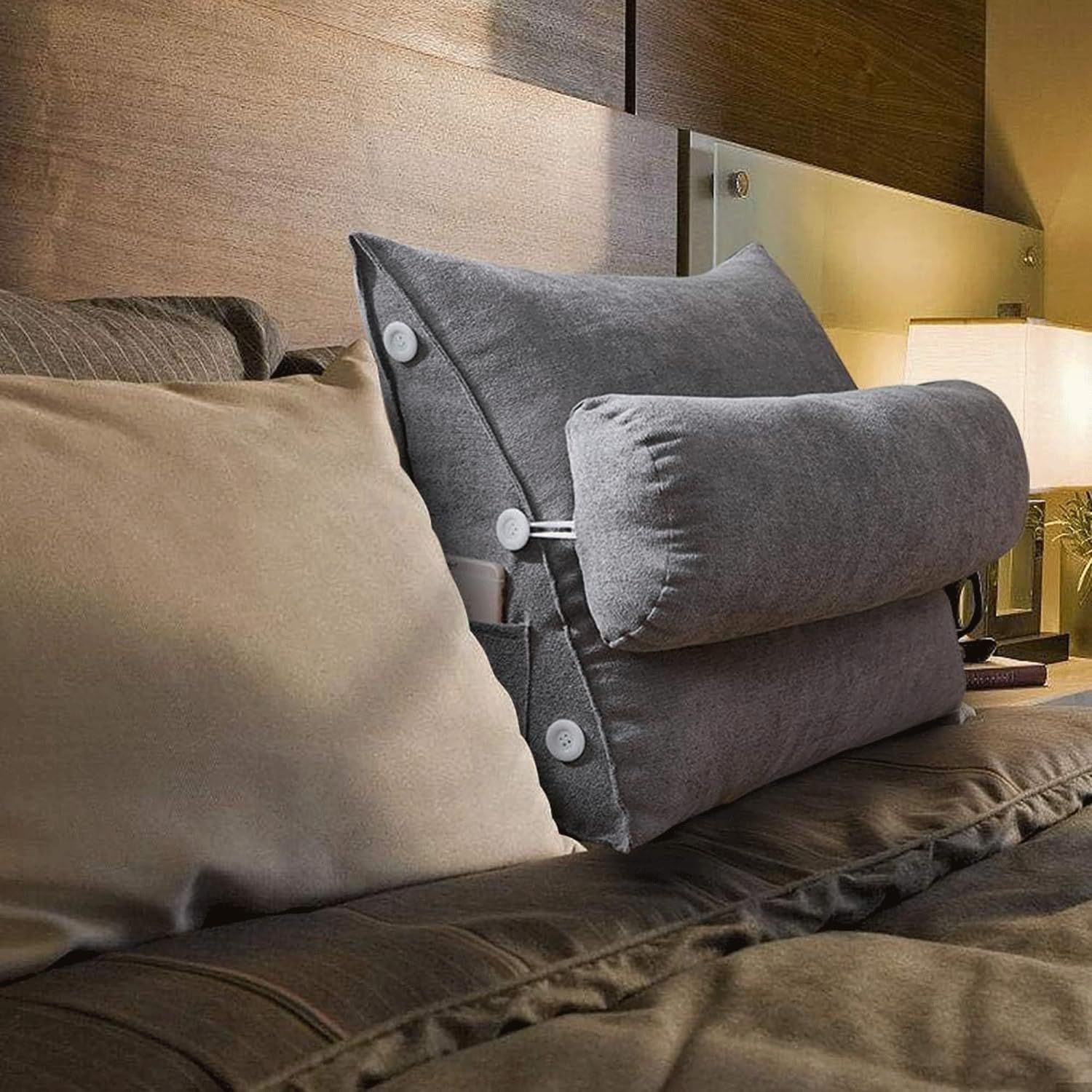 Triangle Wedge Pillow,Back Support Adjustable Back Wedge Cushion Reading Pillow Sofa Bed Office Chair Rest Cushion Neck