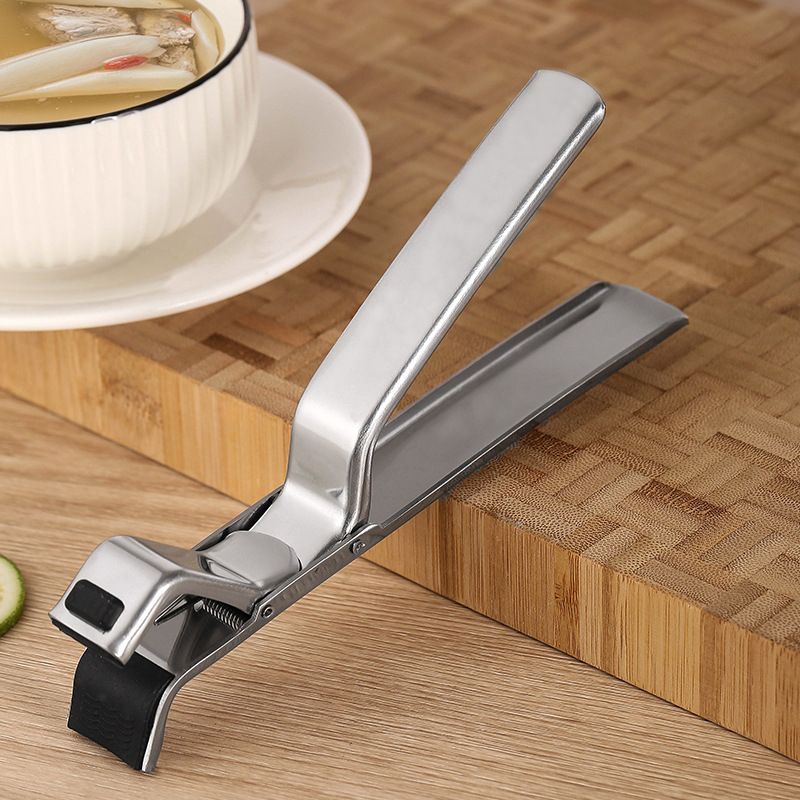 Gripper Stainless Steel Bowls Clips Anti-scalding Plate Lifter Hot Pot Pan Clamp Plate Retriever Tongs Holder for Moving Hot