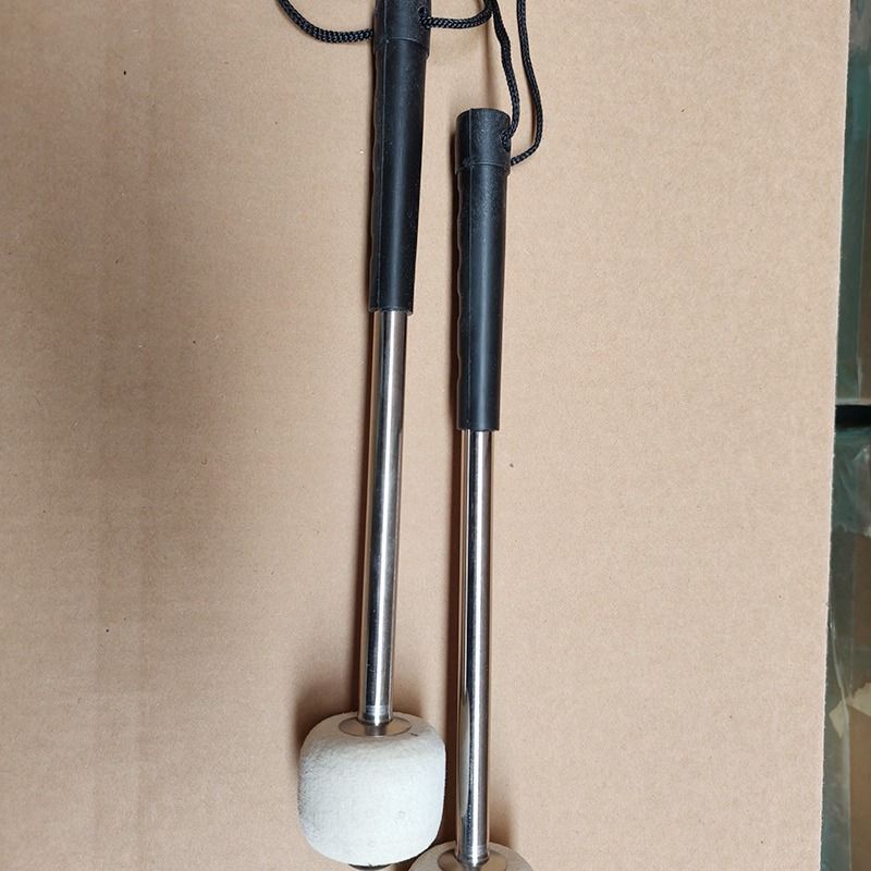 2 Pcs Bass Steel Drum Mallets,Wool Felt Drum Sticks with Stainless Steel Handle,Anti-slip Wool Drum Mallets for Drums Snare Drums