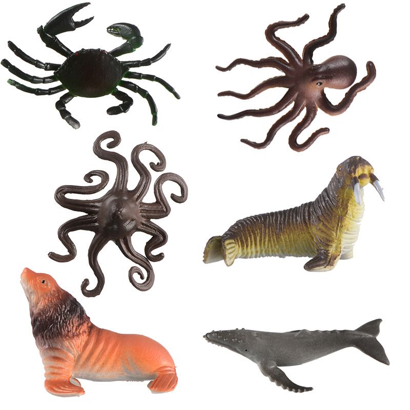 36 Pcs Plastic Ocean Sea Animals Toys Set Mini Ocean Sea Animal Figures Sea Animal Bath Toys Ocean Sea Creatures Party Favors