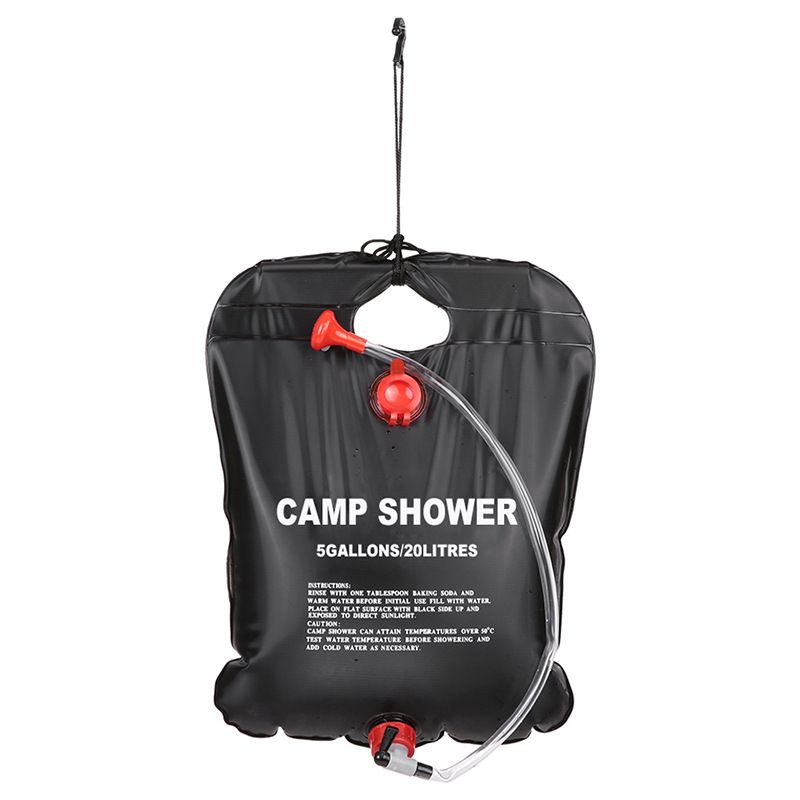 Solar Shower Portable Shower Bag with Removable Hose and Switchable Shower Head for Camping Beach Swimming Outdoor Traveling