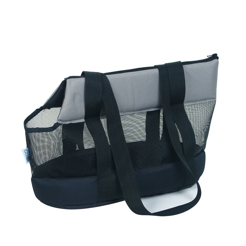 Portable Pet Cat Tote Bag Mesh Big Capacity with Safety Strap Breathable- Pet Sightseeing Tote Pet Tote Bag for Medium Dogs(2pcs)
