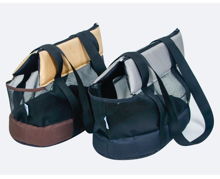 Portable Pet Cat Tote Bag Mesh Big Capacity with Safety Strap Breathable- Pet Sightseeing Tote Pet Tote Bag for Medium Dogs(2pcs)