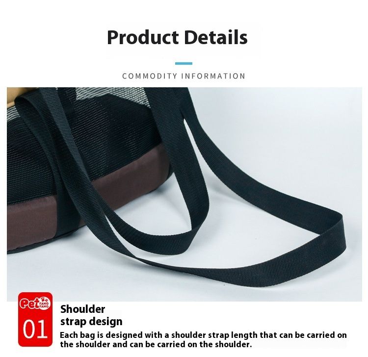 Portable Pet Cat Tote Bag Mesh Big Capacity with Safety Strap Breathable- Pet Sightseeing Tote Pet Tote Bag for Medium Dogs(2pcs)