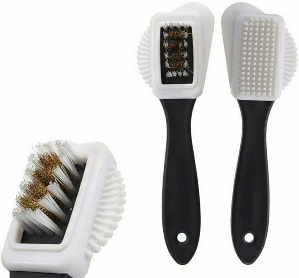 4 - Sided Suede Brush, Multifunctional Nubuck Brush for Shoe and Boot Cleaning, Nylon Bristle Brush by （white）