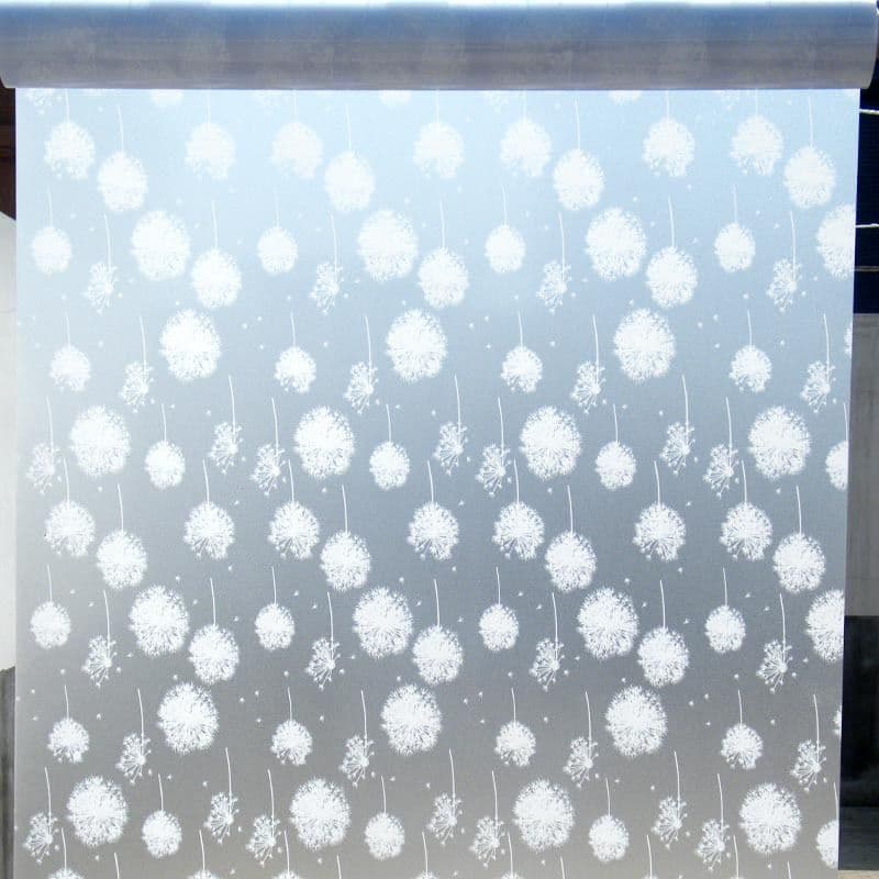 window privacy film,of dandelion glue-free glass film, opaque glass film for bathroom, living room and toilet-35 * 100cm