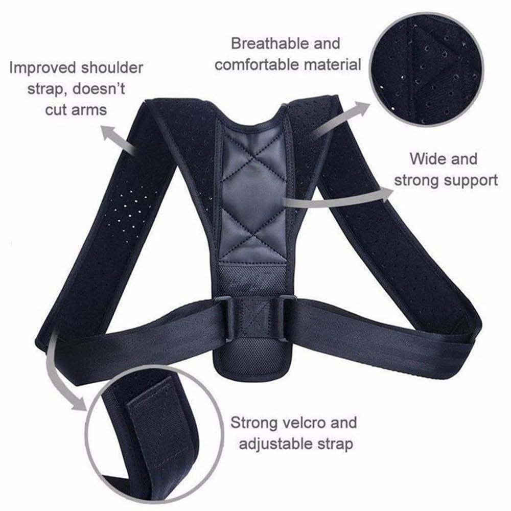 Back Brace Posture Corrector Back Stretching Tool,Humpback Correction Upper Back Posture Brace for Adult and Child