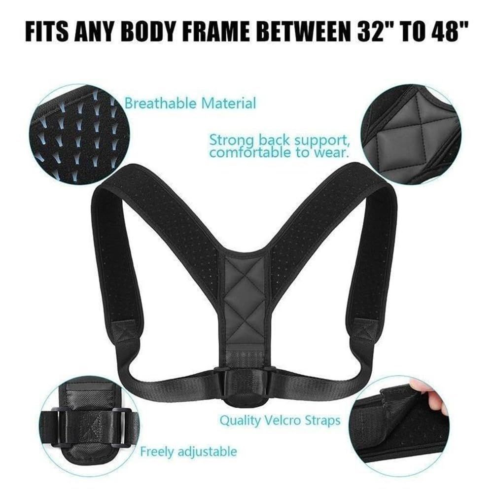 Back Brace Posture Corrector Back Stretching Tool,Humpback Correction Upper Back Posture Brace for Adult and Child