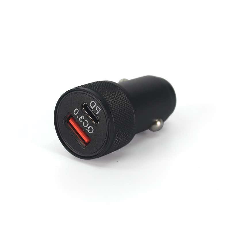 Charger Car Adapter,2Pack Super Fast Dual Port Type C Car Charger Adapter Metal Mini Cigarette Lighter USB