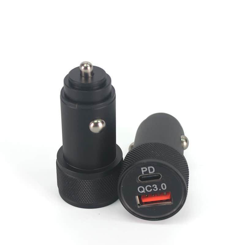 Charger Car Adapter,2Pack Super Fast Dual Port Type C Car Charger Adapter Metal Mini Cigarette Lighter USB