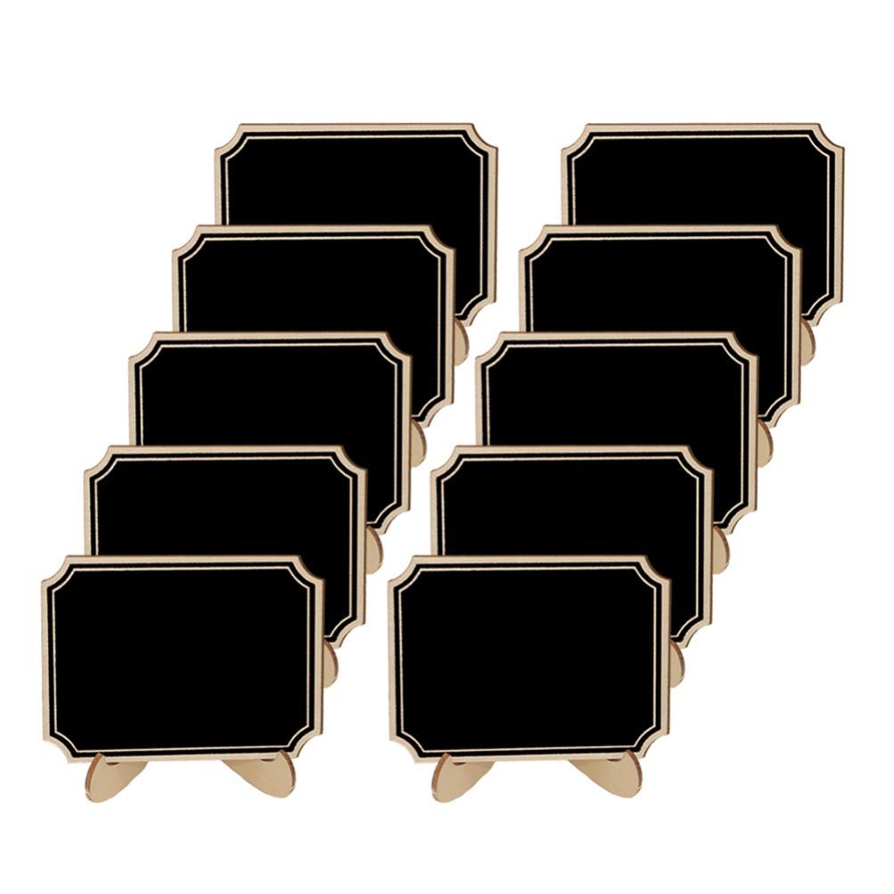 10pcs Kids Crafts Kids Arts and Crafts Message Board Signs Table Place Signs Mini Labels Table Top Decor Mini Chalkboard Stand