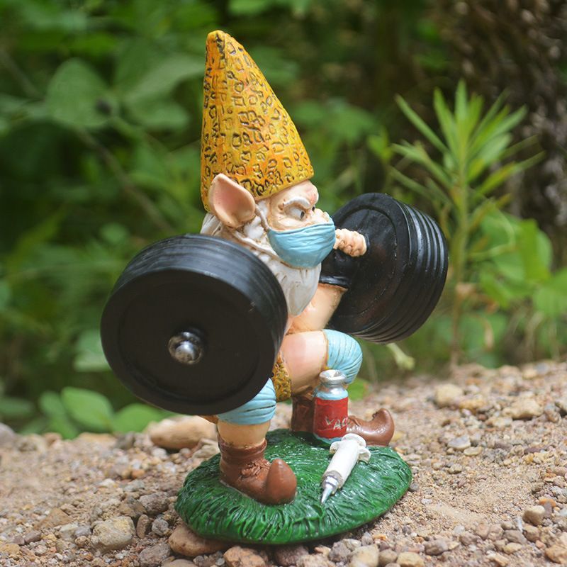 Garden Gnomes Outdoor Statues Workout Decorations for Home & Outdoor for Patio, Lawn, Backyard Garden Gnome Funny Resin Garden