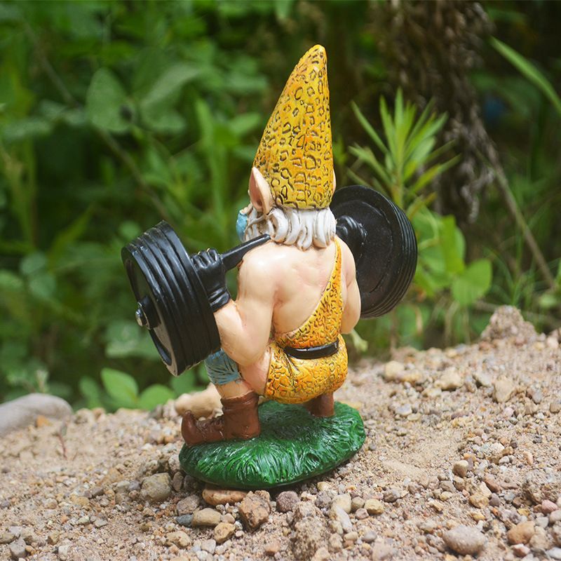 Garden Gnomes Outdoor Statues Workout Decorations for Home & Outdoor for Patio, Lawn, Backyard Garden Gnome Funny Resin Garden