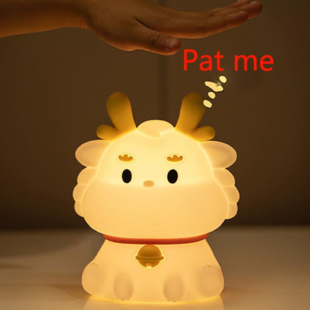 Dragon Shaped Sleeping Night Light Silicone Soft Table Lamp Cartoon Touch Sensor Desk Lights Bedroom Nursing lamp Children's Room
