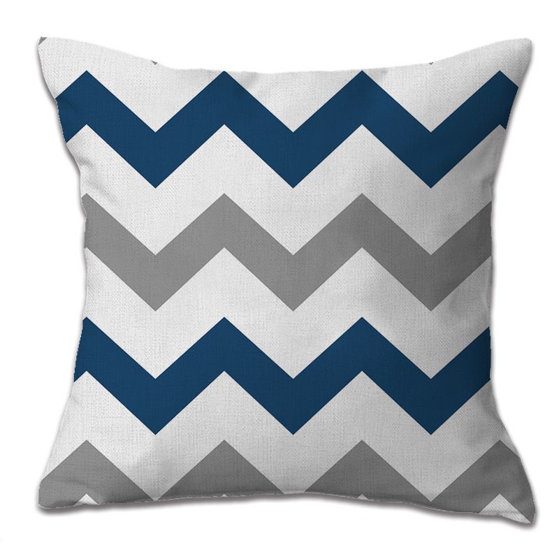 Hexagram Blue Pillow Covers Set of 4, Geometric Throw Pillow Covers - Decorative Couch Pillow Cover for Sofa, Cushion Case Outdoor